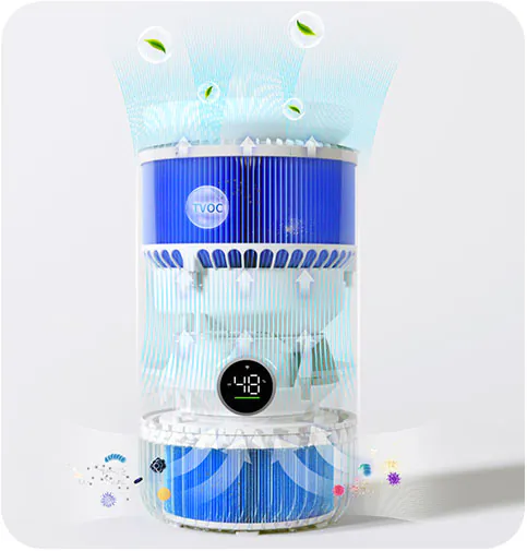 Clofte DUO 400 nawilżacz oczyszczacz 2w1 filtry