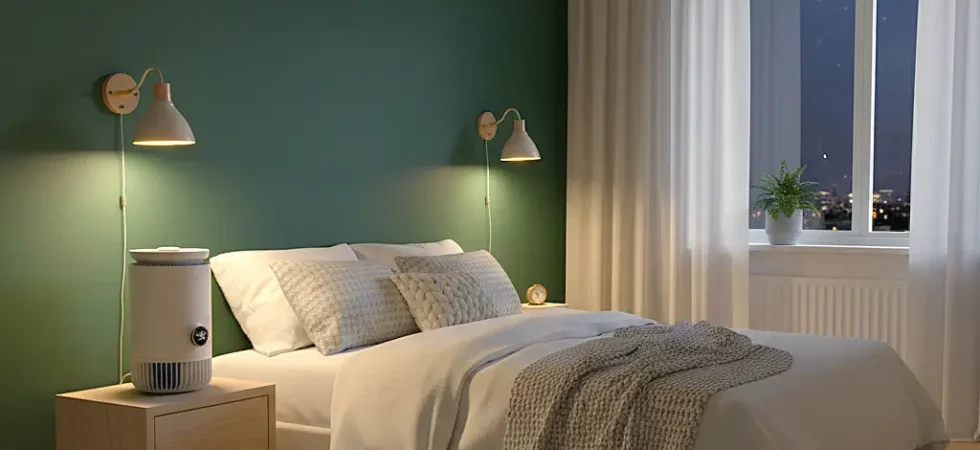 Clofte Duo 400 w zielonej sypialni